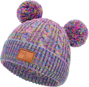 Century Star Baby Girl Hats Winter Cute Baby Beanie for Girls Boys Knit Baby Hats Warm Infant Toddler Beanie Pom Pom Cap