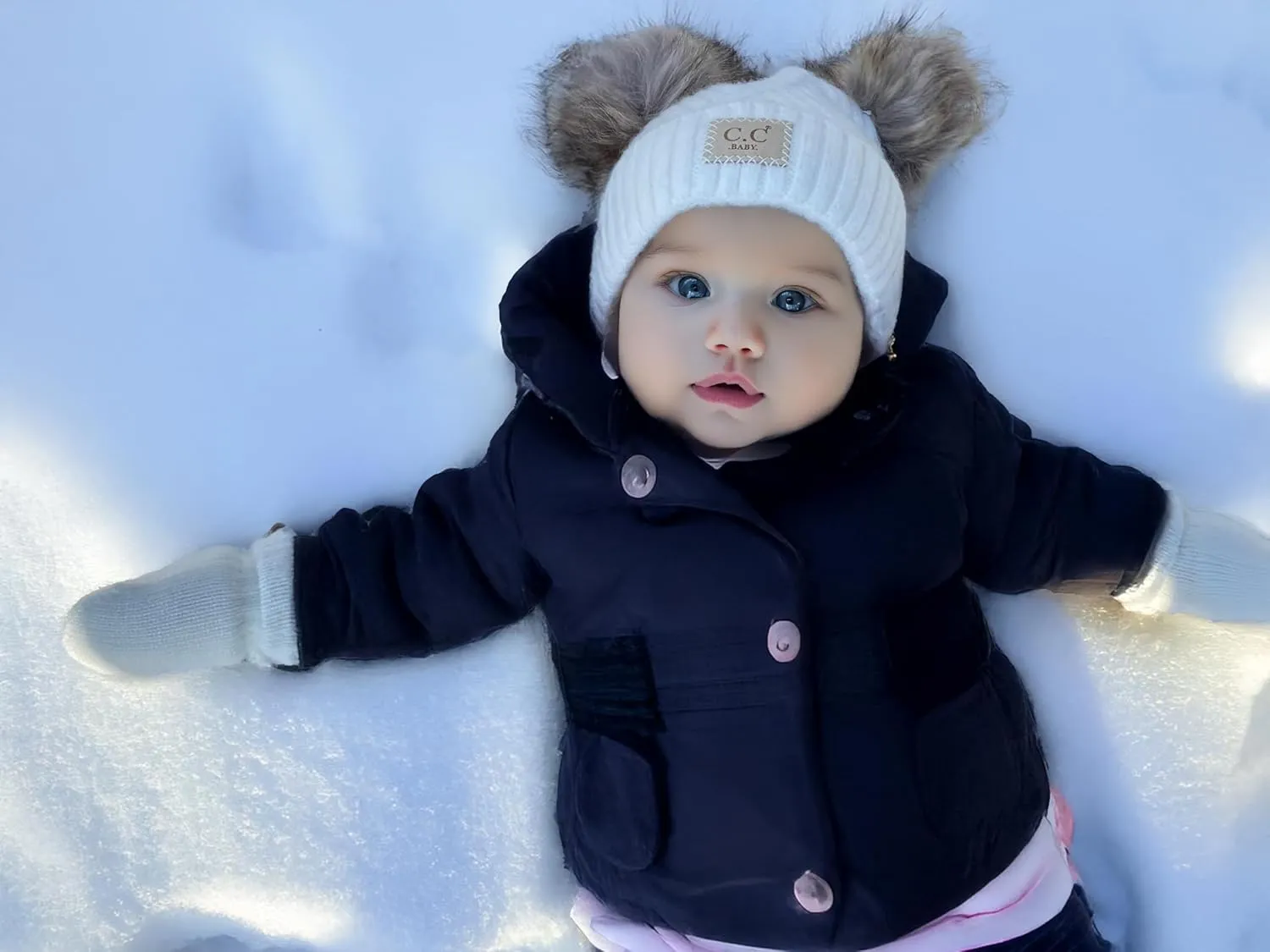 Funky Junque Baby Beanie Hat - Soft Knit Winter Cap with Double Pom Pom - Easter Pastels, Classic Solids, Value Packs