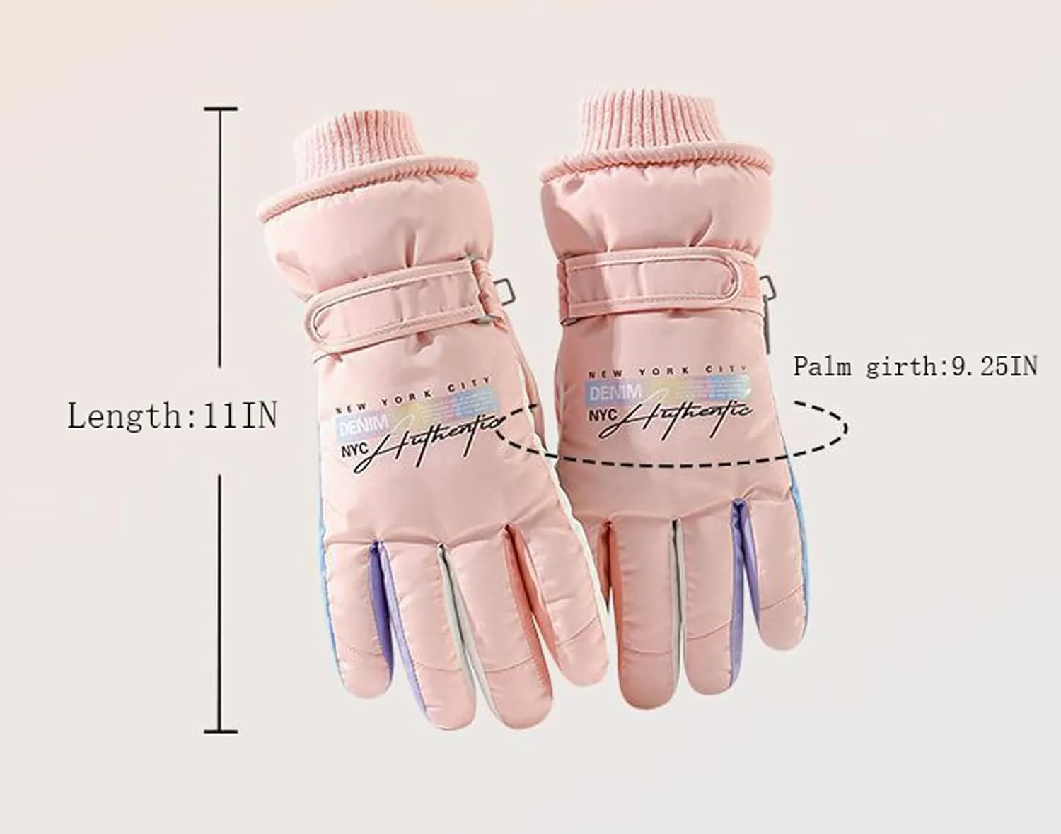 KEYDUACU Winter Ski Snow Gloves for Men, Women, Waterproof Touchscreen Windproof Cold Weather Hand Warming Winter Work Snowboard Gloves for Skiing Running and Cycling