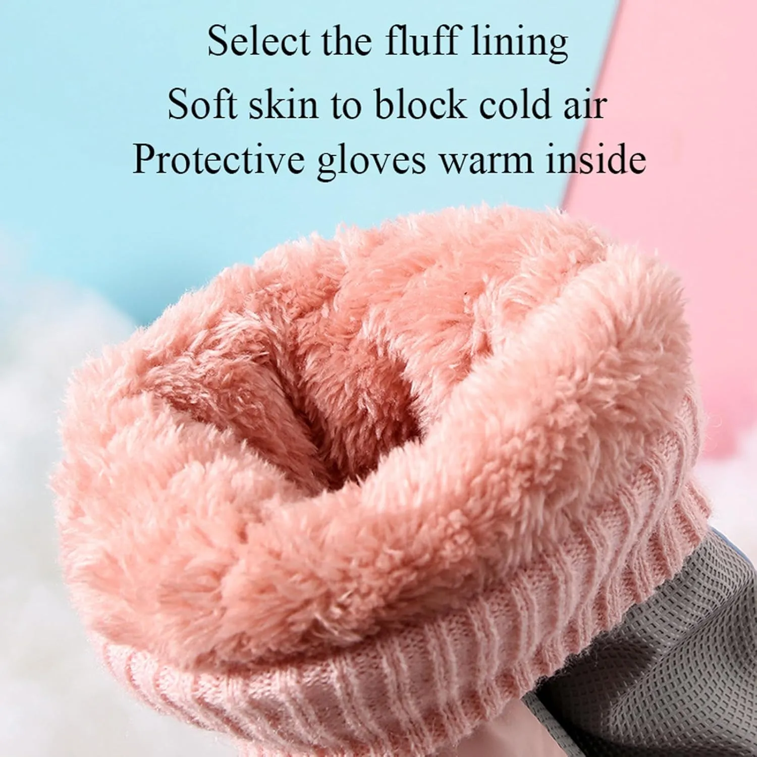 KEYDUACU Winter Ski Snow Gloves for Men, Women, Waterproof Touchscreen Windproof Cold Weather Hand Warming Winter Work Snowboard Gloves for Skiing Running and Cycling