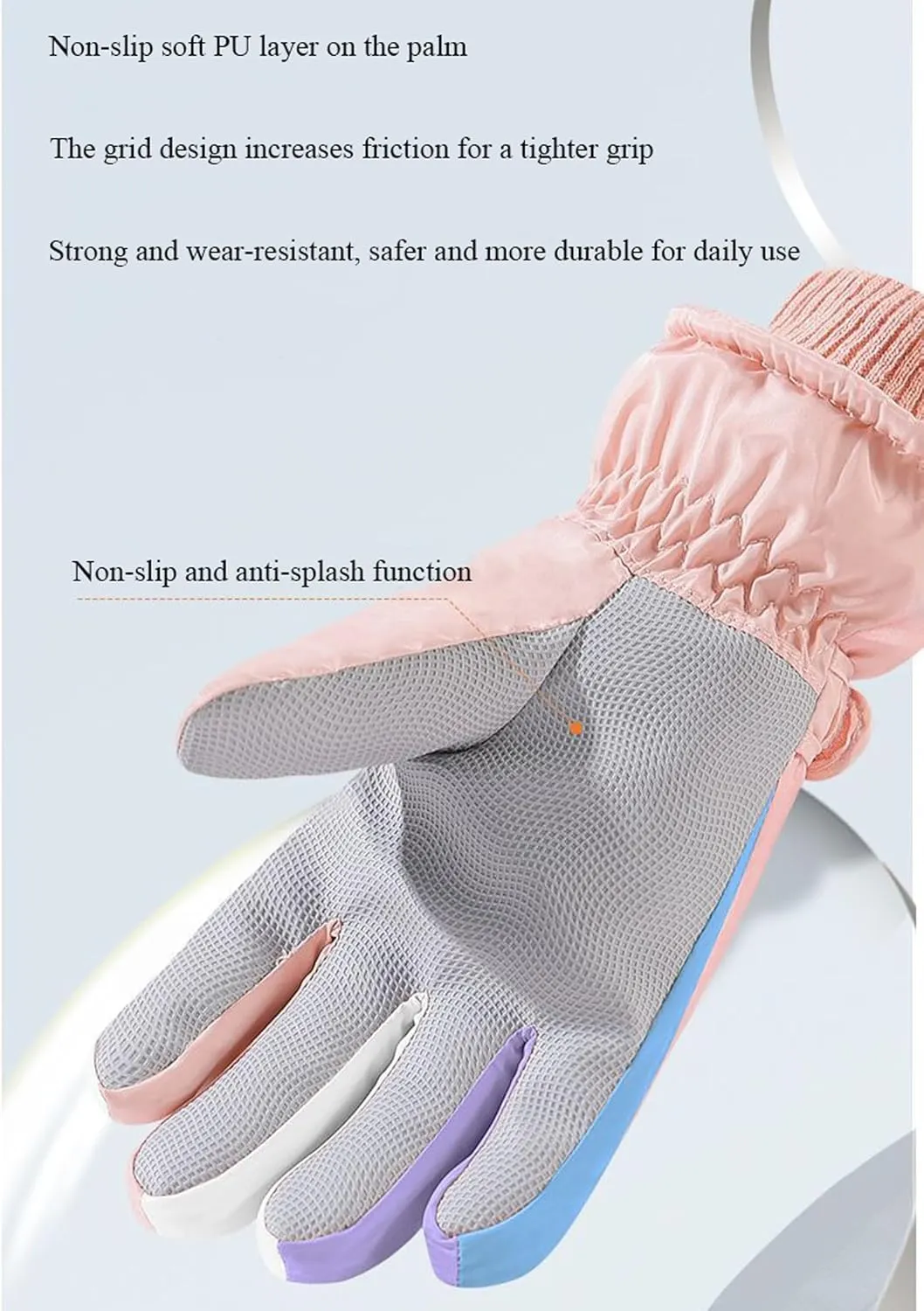 KEYDUACU Winter Ski Snow Gloves for Men, Women, Waterproof Touchscreen Windproof Cold Weather Hand Warming Winter Work Snowboard Gloves for Skiing Running and Cycling