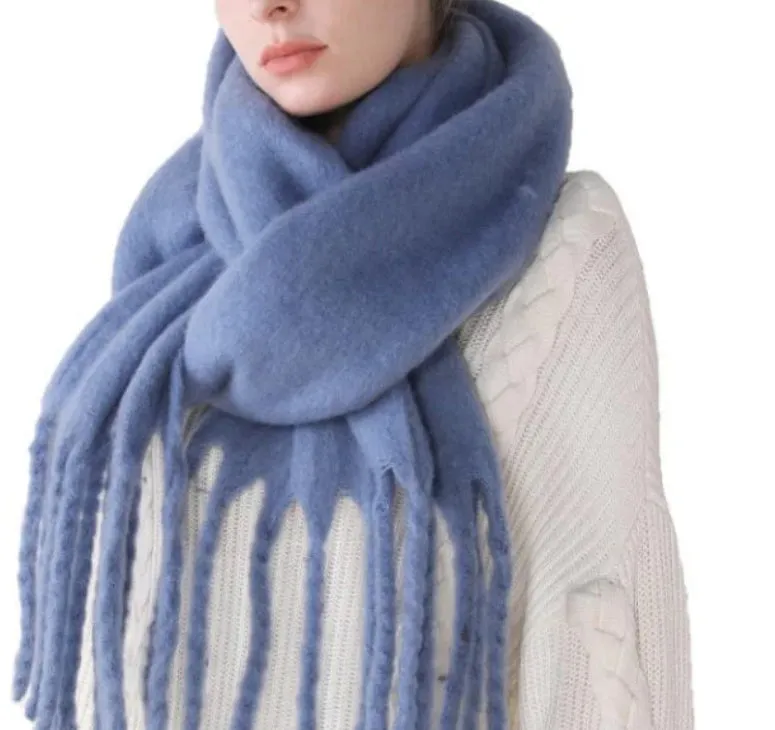 Super Soft, Solid Tassel Scarf
