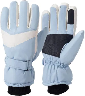 Winter Gloves Men,Full Fingers Touch Screen Thermal Fleece Lining Warmers Gloves for Kids Driving Skiing Hiking