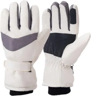 Winter Gloves Men,Full Fingers Touch Screen Thermal Fleece Lining Warming Gloves for Skiing Hiking Driving Kids