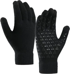 Winter Gloves Men,Full Fingers Touch Screen Thermal Knit Lining Warm Gloves for Driving Hiking Kids Cold Weather