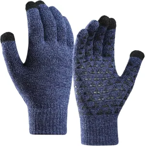 Winter Gloves,Thermal Knit Lining Full Fingers Touch Screen Warm Gloves for Driving Cold Weather Hiking Kids