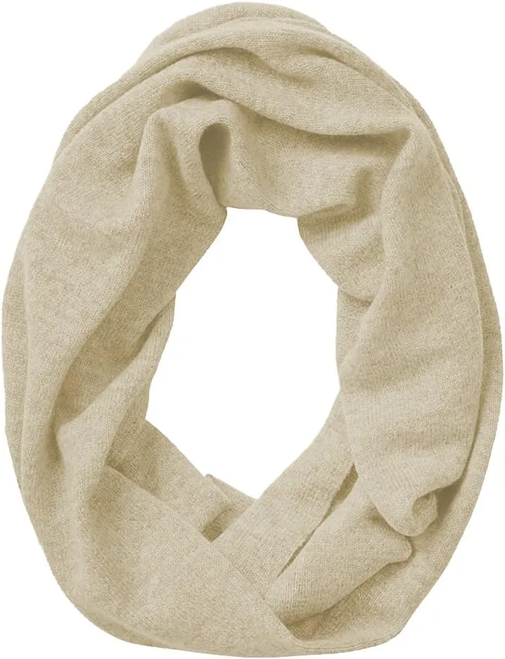 Women's 100% Cashmere Solid Infinity Scarf